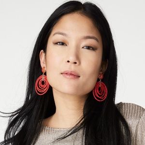 Baublebar Red Clover Hoop Earrings *WORN ONCE*